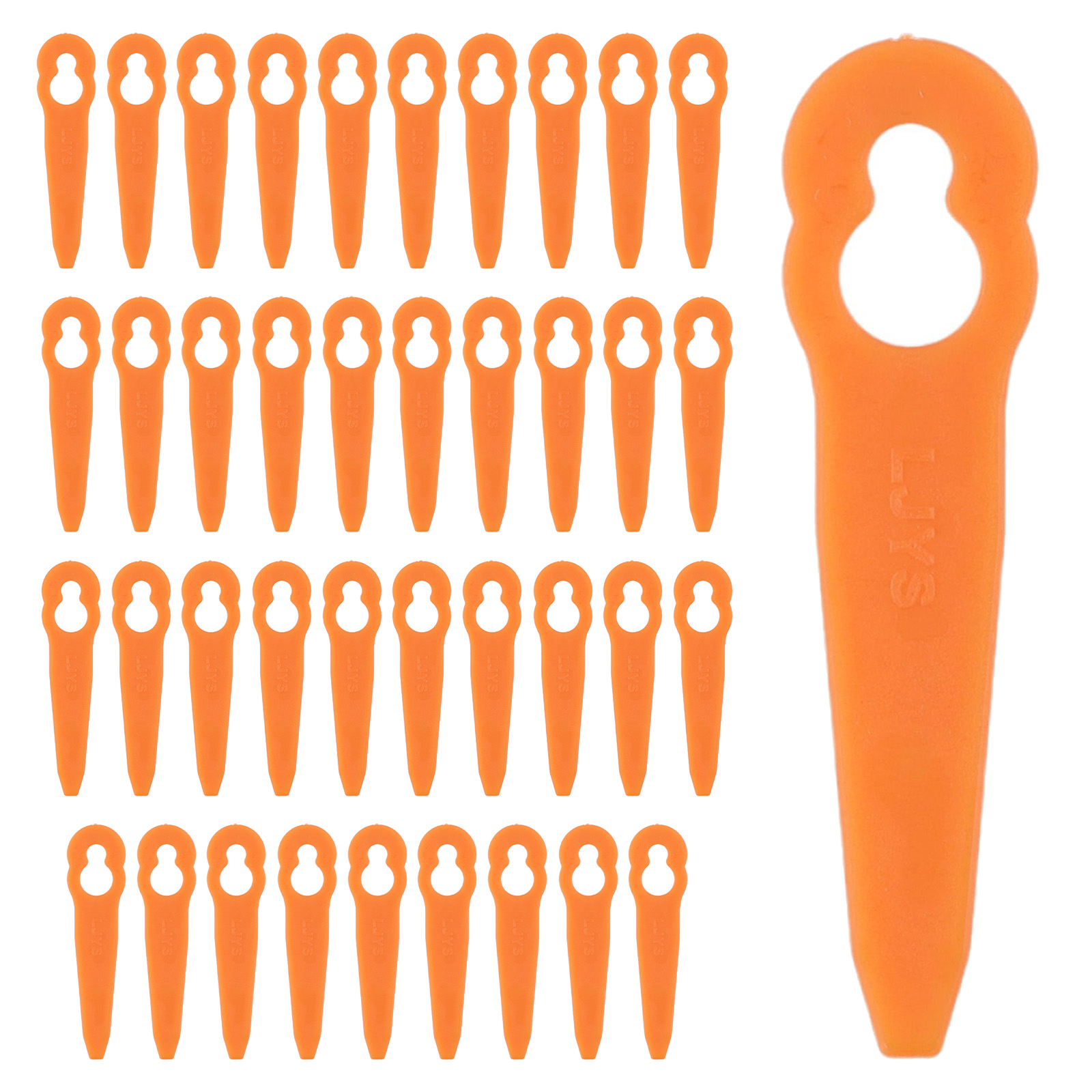 Gardening Tools High Quality - 40pcs Plastic Lawn Mower Blades Orange