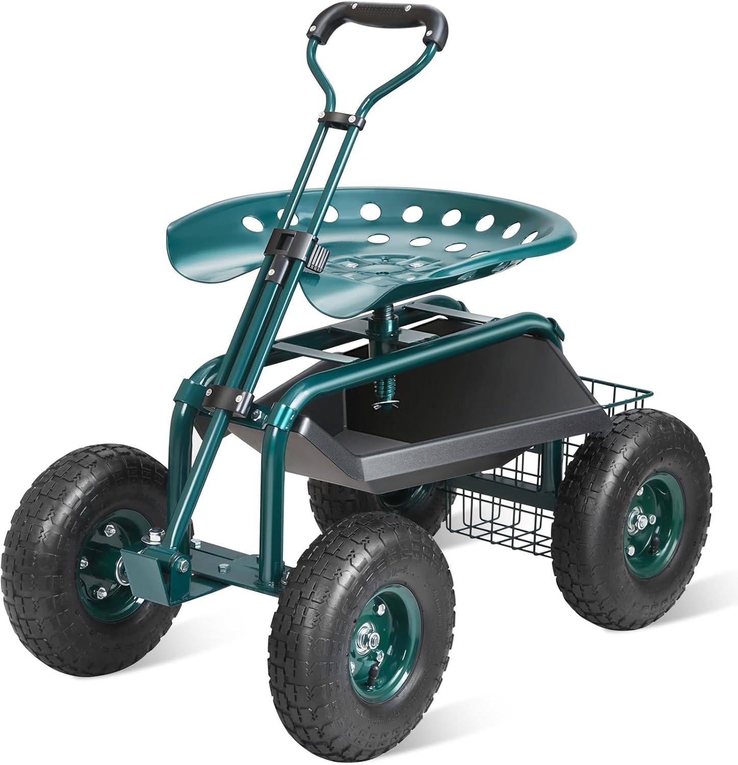 Gardening Tools And Uses - Garden Cart Rolling Workseat with Wheels,