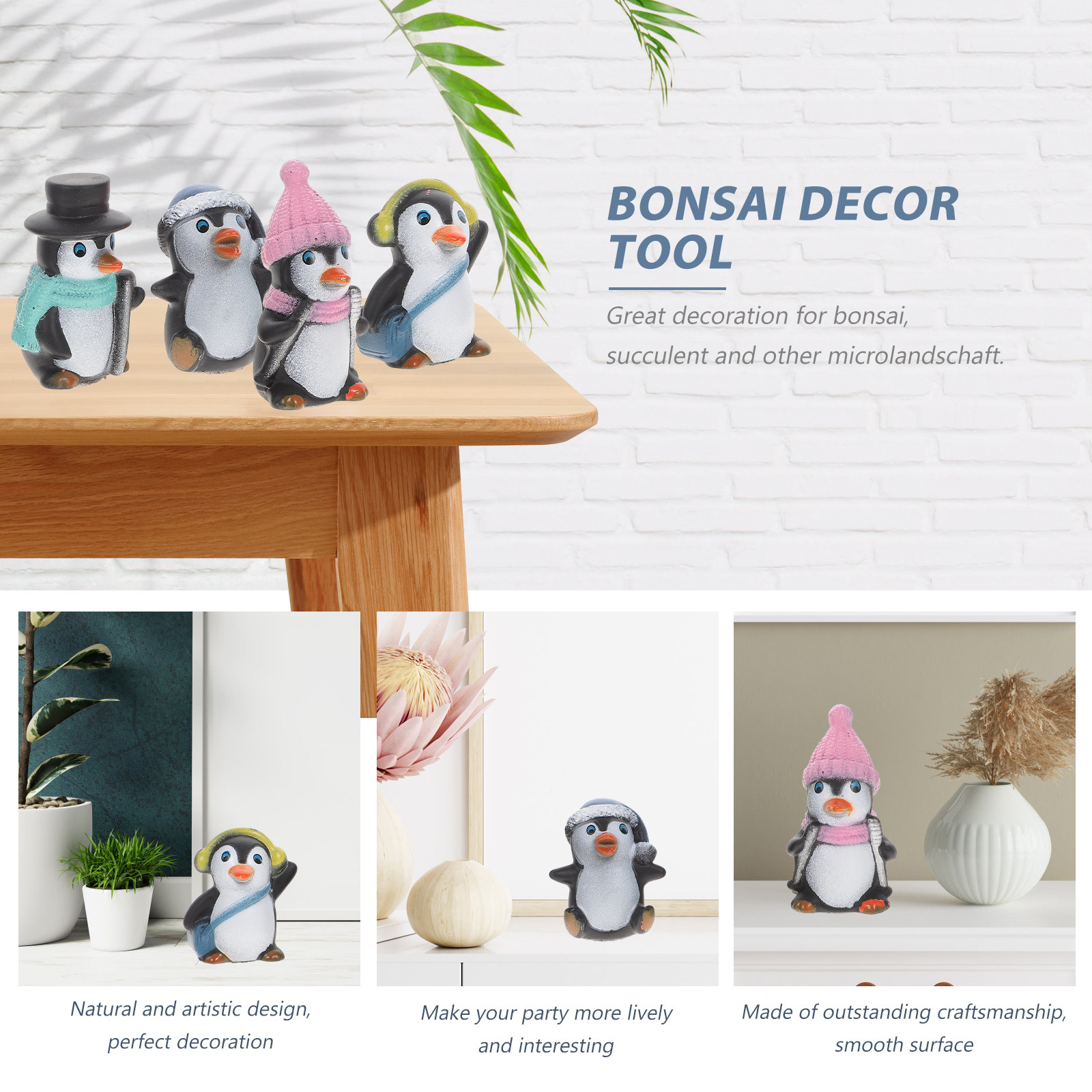 12pcs Mini Penguin Landscape B - Gardening Tools Gift Ideas ulasan dan harga