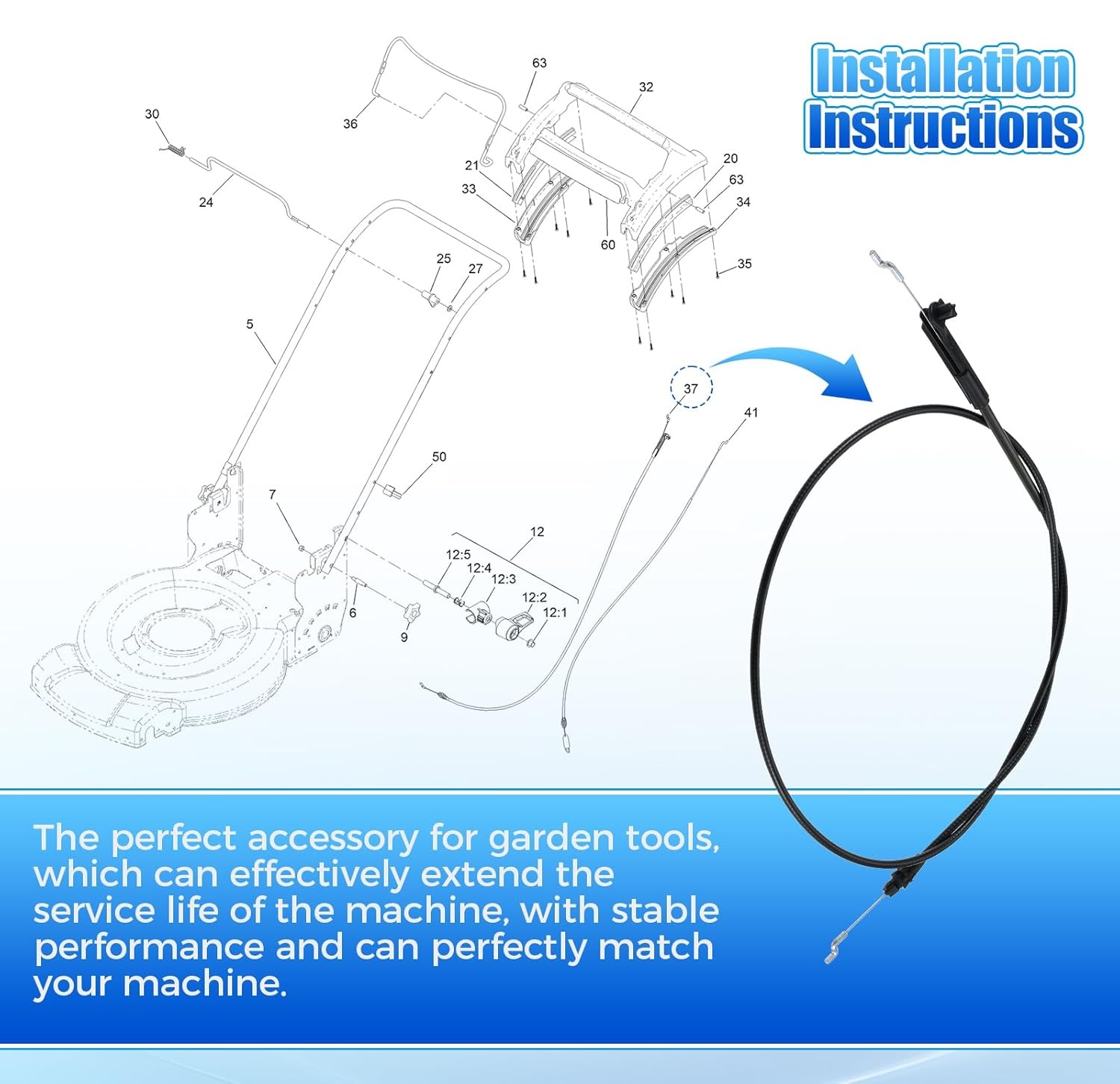 139-6594 PP B&S Brake Cable fo - Gardening Tools B&Q ulasan dan harga