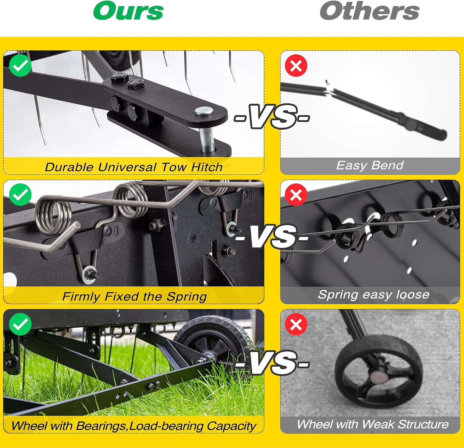 Tow Behind Lawn Dethatcher Rak - Gardening Tools Lawn Mower ulasan dan harga