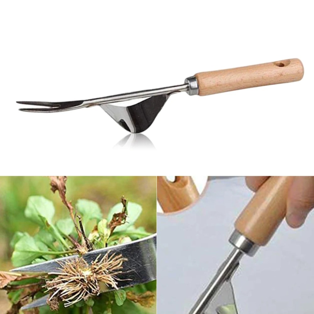 1pcs Wood Handle Stainless Ste - Gardening Tools To Remove Weeds ulasan dan harga